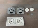 Dubbele dimmer Drespa 60-400W incl wandplaat en draaiknoppen, Ophalen of Verzenden, Gebruikt