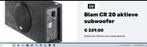Blam CR 20 Actieve Subwoofer, Audio, Tv en Foto, Luidsprekers, Subwoofer, Zo goed als nieuw, 120 watt of meer, Ophalen