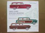1953 FORD Station wagons folder, Engels, Ophalen of Verzenden, Zo goed als nieuw, Ford