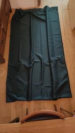 2 gordijnen donkerblauw 3 meter, Ophalen, Gebruikt, 200 cm of meer
