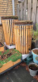 Dubbele Regentonnen - Houten Design, 150 liter of meer, Ophalen, Hout