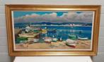 schilderij E. ezequiel Torroella - Havenlandschap met boten, Ophalen