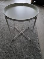 Gladom tafeltje wit van  Ikea, Ophalen, Minder dan 55 cm, Metaal of Aluminium, Rond