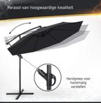 Parasol Ø 3m antraciet-zweefparasol -hangparasol- vrijhange, Tuin en Terras, Parasols, Nieuw, Zweefparasol, Ophalen of Verzenden