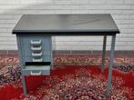 Vintage metalen bureau met 5 lades, Ophalen, Gebruikt, Bureau