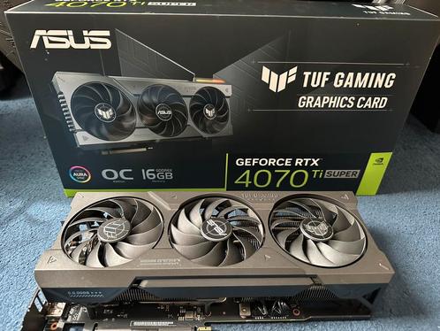 ASUS 4070 Ti Super TUF Gaming OC, Computers en Software, Videokaarten, Zo goed als nieuw, Nvidia, PCI, GDDR6, HDMI, DisplayPort