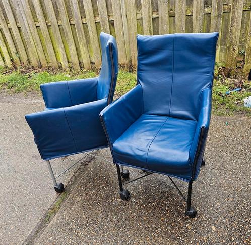 Gerard van den Berg Chaplin stoelen voor Montis, Huis en Inrichting, Stoelen, Gebruikt, Vijf, Zes of meer stoelen, Blauw, Ophalen