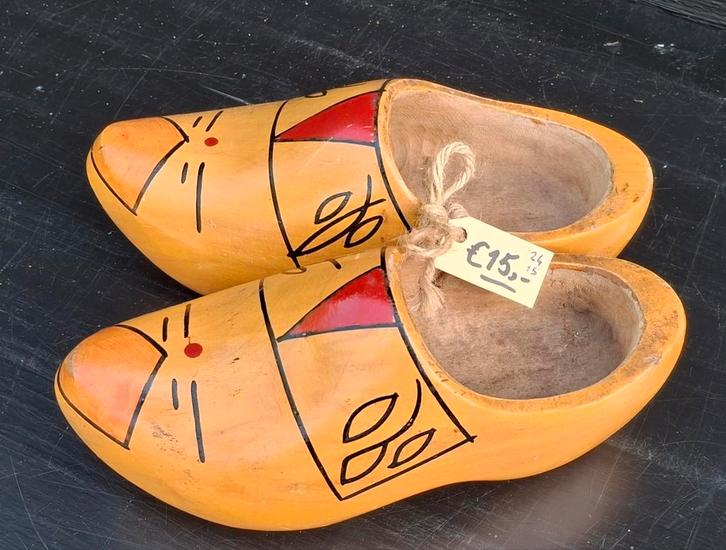 Handbeschilderde klompjes, klompen maat 15 is schoenmaat 24., Antiek en Kunst, Curiosa en Brocante, Ophalen of Verzenden