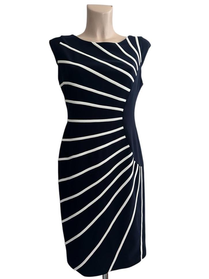 Joseph Ribkoff jurk M, Kleding | Dames, Jurken, Zo goed als nieuw, Maat 42/44 (L), Blauw, Knielengte, Ophalen of Verzenden