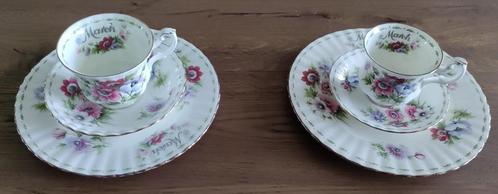 Royal Albert Flower of the month ontbijtset, Verzamelen, Porselein, Kristal en Bestek, Zo goed als nieuw, Overige typen, Porselein