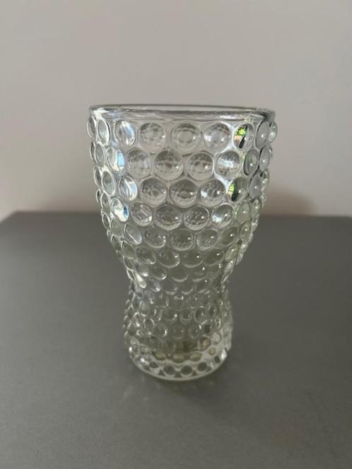 Vintage heldere persglazen vaas, Antiek en Kunst, Antiek | Glas en Kristal, Ophalen of Verzenden