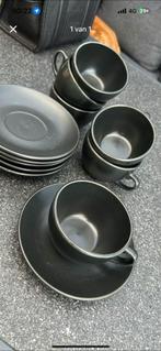 Koffiemokken met onderleggers, Huis en Inrichting, Keuken | Servies, Ophalen, Glas, Overige stijlen
