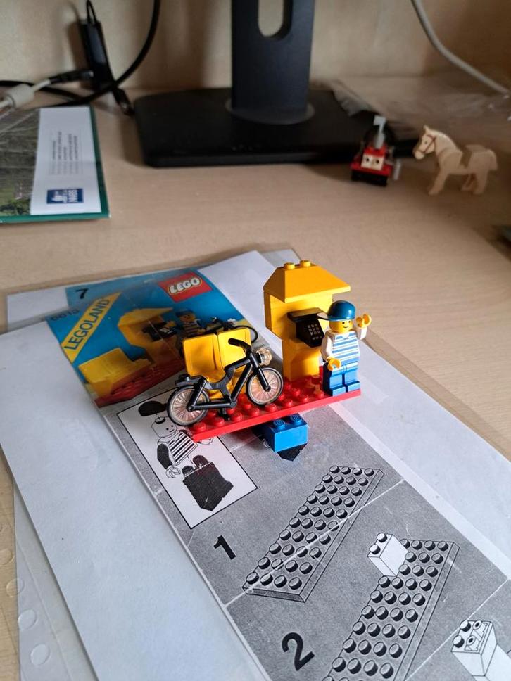 LEGO 6613 Postfiets met Telefooncel - Vintage Legoland Set, Kinderen en Baby's, Speelgoed | Duplo en Lego, Ophalen of Verzenden