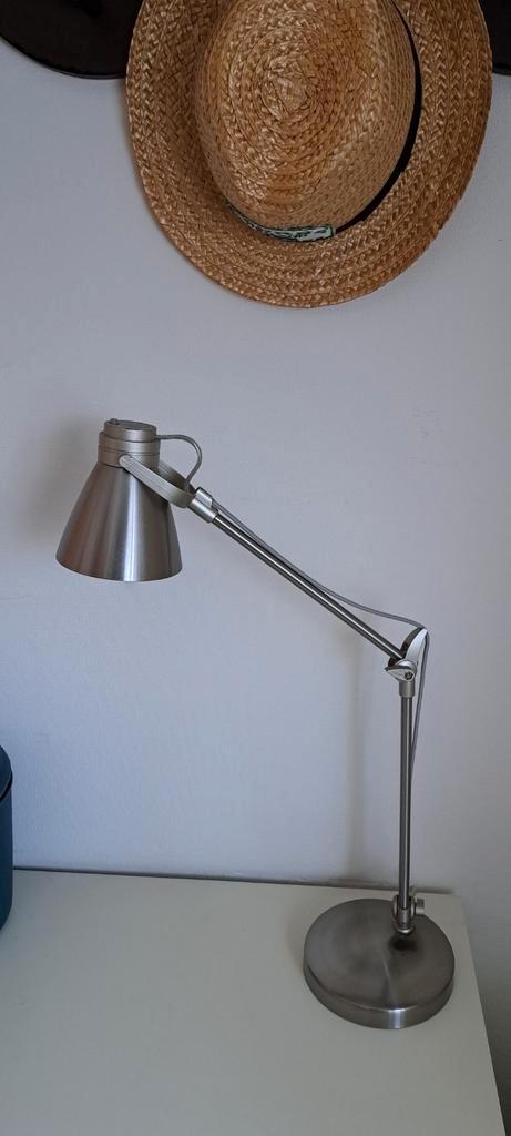 Grijze bureau lamp, Huis en Inrichting, Lampen | Tafellampen, Zo goed als nieuw, Ophalen of Verzenden