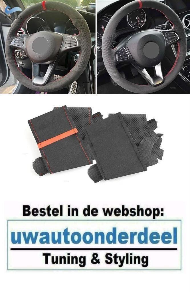 Stuurwiel Stuur Hoes Alcantara Suede Rode Sticksel Voor MB G, Auto diversen, Tuning en Styling, Verzenden