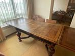 Antieke uittrekbare bolpoottafel met 6 stoelen., Antiek en Kunst, Antiek | Meubels | Tafels, Ophalen of Verzenden