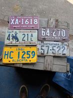 Vintage Nummerplaten Collectie - Michigan, Wyoming, Canada, Ophalen of Verzenden, Gebruikt