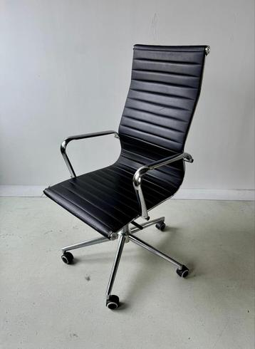 Leren Bureaustoel met stervoet  - Vitra Eames Stijl beschikbaar voor biedingen