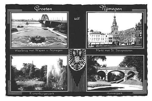 901456	Nijmegen	1959	Gelopen met postzegel, Verzamelen, Ansichtkaarten | Nederland, Gelopen, Gelderland, 1940 tot 1960, Ophalen of Verzenden