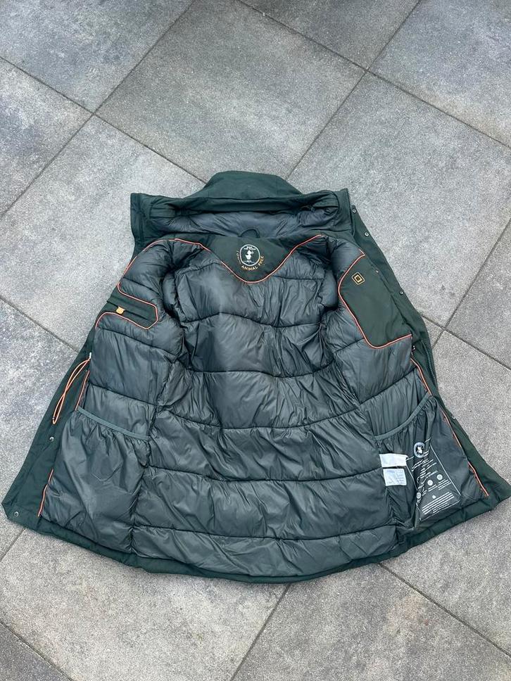 Donkergroene Parka Save The Duck Winterjas, Kleding | Heren, Jassen | Winter, Zo goed als nieuw, Maat 52/54 (L), Groen, Ophalen of Verzenden