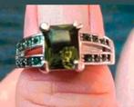 Ring emerald maat 19, Sieraden, Tassen en Uiterlijk, Nieuw, Ophalen of Verzenden, Zilver
