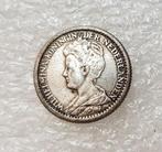 25 cent 1911, Postzegels en Munten, Munten | Nederland, Verzenden, Zilver, 25 cent, Koningin Wilhelmina