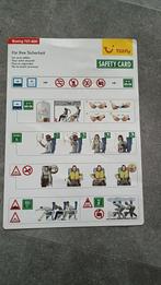 Safety Card TuiFly B737-800, Verzamelen, Luchtvaart en Vliegtuigspotten, Ophalen of Verzenden, Zo goed als nieuw, Kaart, Foto of Prent