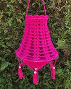 Handmade gehaakte roze kroonluchter kwastjes houten kralen, Ophalen of Verzenden, Nieuw, Haken, Overige typen