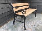 Parkbank tuinbank gietijzer eiken NIEUW, Tuin en Terras, Tuinbanken, Ophalen of Verzenden, Nieuw, Hout