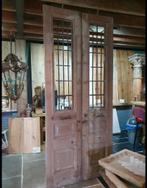 ANTIEKE FRANSE DUBBELE DEUR MET IJZERWERK 120 X 278 CM, Ophalen of Verzenden, Nieuw, 75 m² of meer