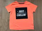 Rebel t-shirt oranje ‘Just Chillin’ maat 5/6 jaar (110/116), Gebruikt, Rebel, Ophalen of Verzenden, Shirt of Longsleeve