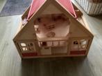 Houten poppenhuis, Kinderen en Baby's, Speelgoed | Houten speelgoed, Ophalen, Gebruikt, Meubelstuk of Keukentje