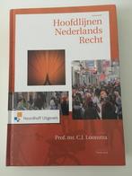 Hoofdlijnen Nederlands Recht druk 10, Boeken, Ophalen of Verzenden, Alpha, Zo goed als nieuw, HBO
