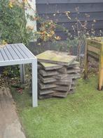 Gratis antraciet tegels 60x60, Ophalen, Gebruikt, Minder dan 5 m², Beton