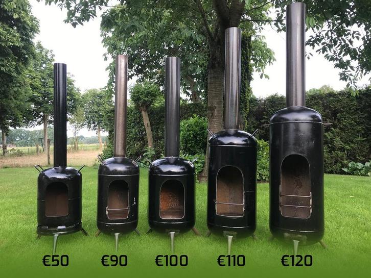 Terrashaard tuinhaard terraskachel gasfleskachel houtkachel, Tuin en Terras, Tuinhaarden, Nieuw, Ophalen