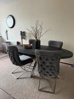Eettafel zithoek eric kuster velvet visgraat tafel, Huis en Inrichting, Ophalen of Verzenden, Zo goed als nieuw, 4 tot 6 stoelen