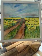 Aquarel Koolzaadveld, Ophalen of Verzenden