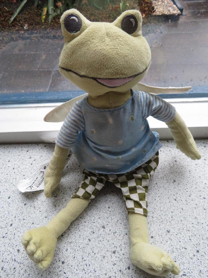 Kikker Groda van IKEA zacht velours met kleertjes, Kinderen en Baby's, Speelgoed | Knuffels en Pluche, Zo goed als nieuw, Kikker