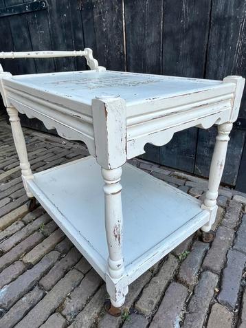 Kleine Houten Trolley Serveerwagen Brocante  beschikbaar voor biedingen