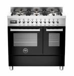 Bertazzoni gasfornuis 100cm hgl zwart, Witgoed en Apparatuur, Verzenden, Nieuw, 4 kookzones, Gas