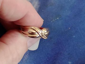 Prachtige Goldplated Markasiet ring (verstelbaar)Size:18/22m beschikbaar voor biedingen