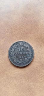 5##       Italië 10  centesimi 1866 M, Ophalen of Verzenden, Italië