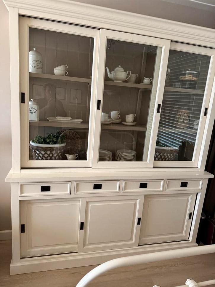 Prachtige Buffetkast Ecru/Gebroken Wit - Riviera Maison Stij, Huis en Inrichting, Kasten | Buffetkasten, Zo goed als nieuw, 200 cm of meer