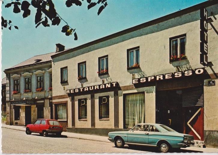 Oostenrijk, Klosterneuburg, auto's Ford Taunus P6 15M Coupe, Verzamelen, Ansichtkaarten | Buitenland, Gelopen, Oostenrijk, 1960 tot 1980