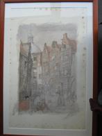 Anton Pieck. Amsterdam.  Zwarte Bijlsteeg., Antiek en Kunst, Kunst | Etsen en Gravures, Ophalen