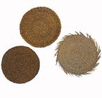 Vier ROTAN onderzetters rieten placemats wanddecoratie, Huis en Inrichting, Ophalen of Verzenden, Zo goed als nieuw, X, Bord