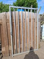 gegalvaniseerd hekwerk, Tuin en Terras, Ophalen, Met poort, Gebruikt, Spijlenhekwerk