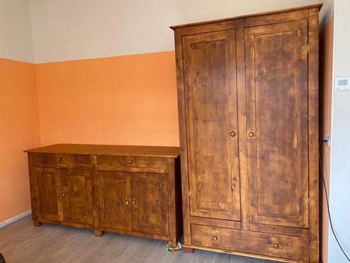 Hoge houten kast, Huis en Inrichting, Kasten | Wandmeubels, Zo goed als nieuw, 200 cm of meer, Minder dan 150 cm, 50 tot 75 cm