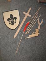 Houten gevechtsspeelgoed kinderen., Ophalen, Gebruikt