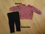 Hema + Zeeman maat 68 - broekje + truitje, Meisje, Ophalen of Verzenden, Zo goed als nieuw, Setje